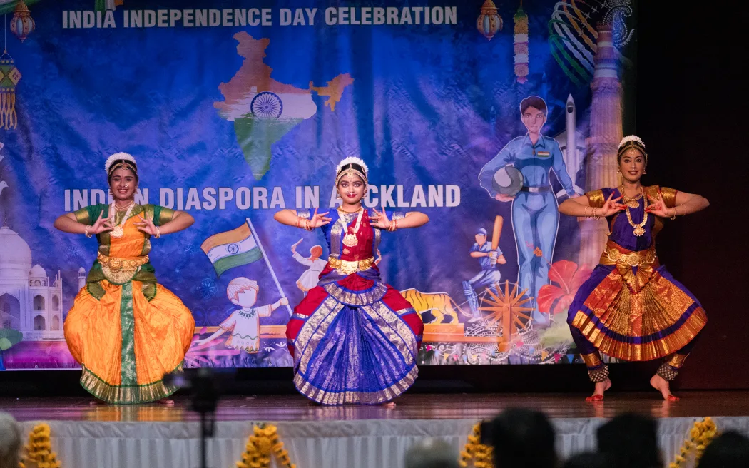 A classical dance performance at Auckland’s India Independence Day celebrations.