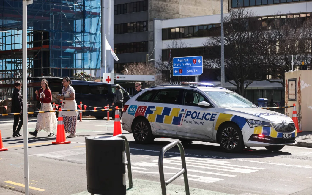 An incident on Pipitea Street in Wellington.
