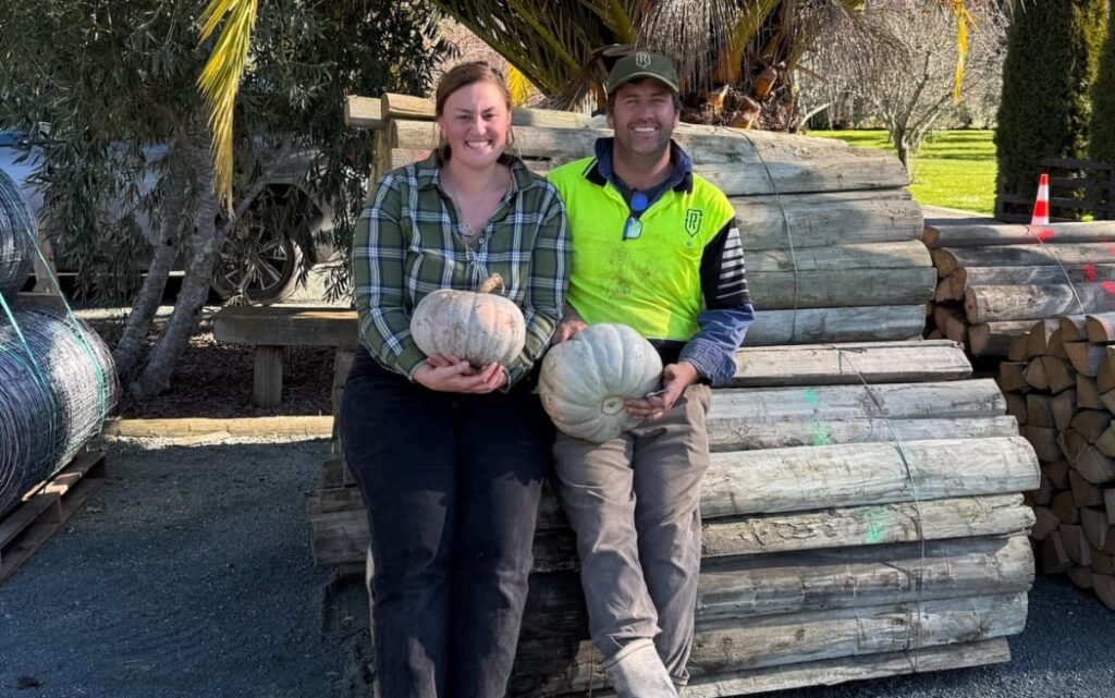 Dansy and Greg Coppell of Repost, in Tasman after the floods.