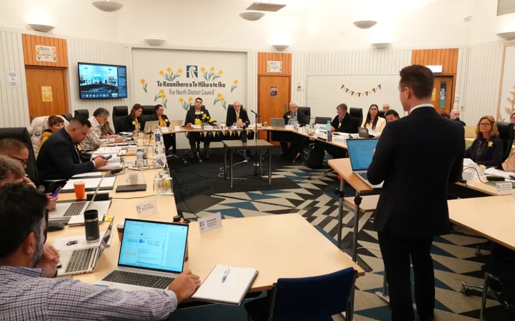 Far North district councillors debate joining a Northland-wide council-controlled company responsible for all drinking water and wastewater services.