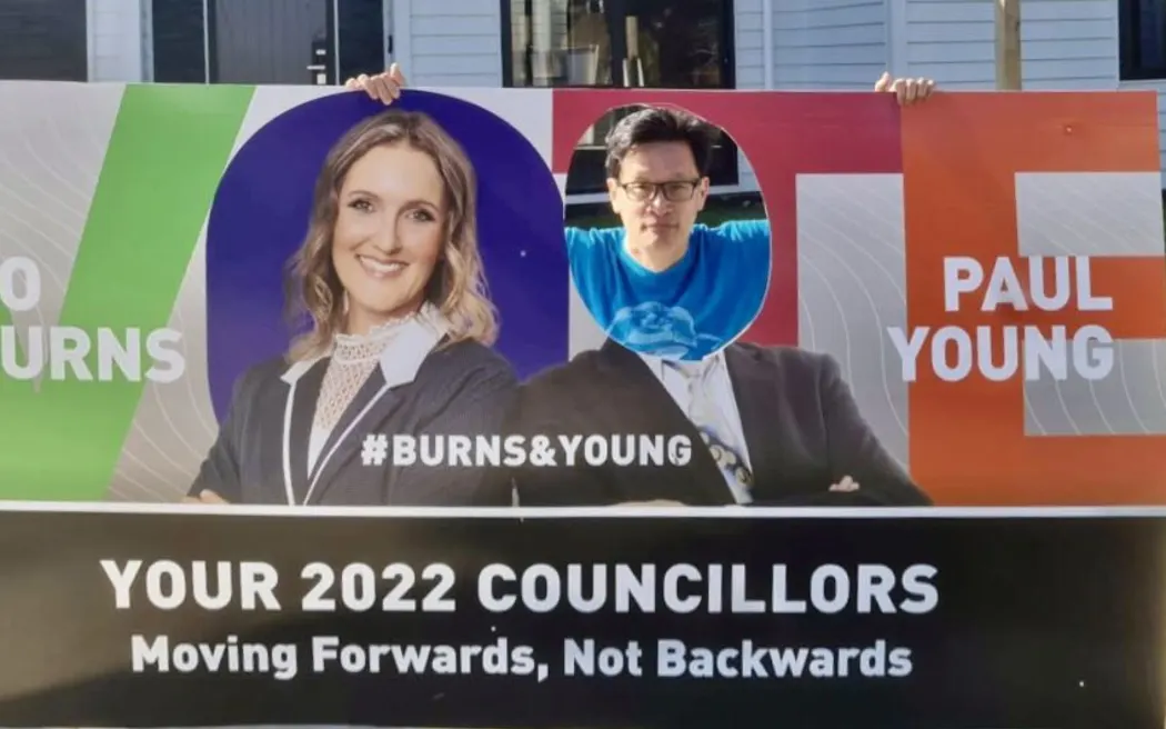 Howick Ward councillor Paul Young said nearly 20 of his campaign billboards this year have been defaced.