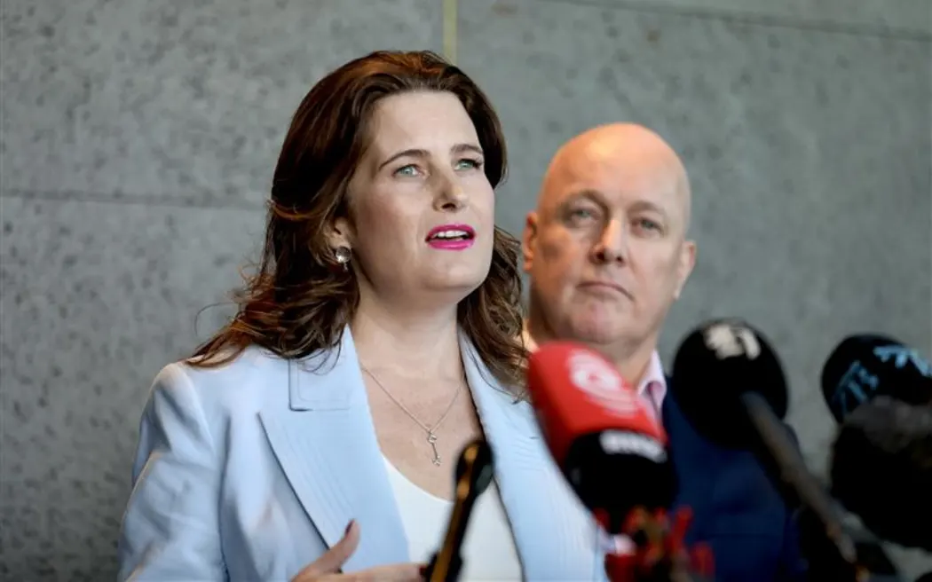 New Zealand: Ai sẽ là 'tay chơi' mới phá vỡ thế độc quyền siêu thị? 2 Minister of Finance Nicola Willis and Prime Minister Christopher Luxon. Pictured 25 August 2025