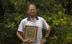 Nagin Lala reflects on his family's journey to New Zealand from his home in Epsom.