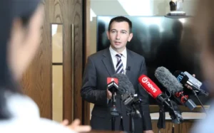 Health Minister Simeon Brown in Auckland.