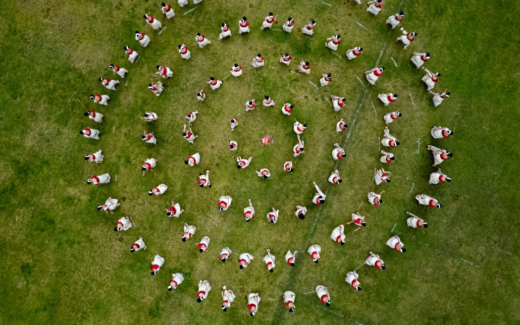 A total of 108 performers came together for the mega thiruvathira performance in Rotorua.