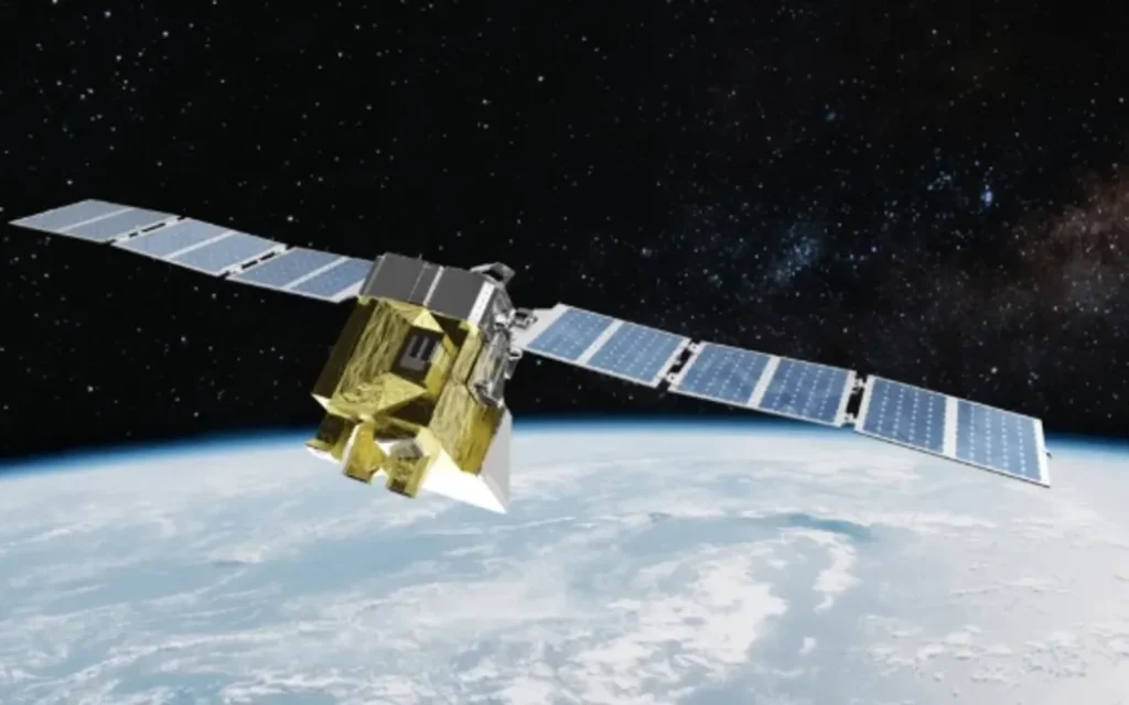 Artist’s rendering of MethaneSAT, the satellite EDF developed.
