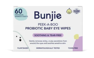 Bunjie Peek-A-Boo Probiotic Baby Eye Wipes: 30 Pack and 60 Pack are being recalled.