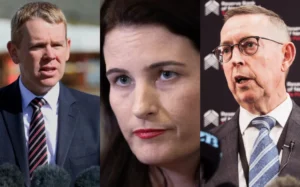 Chris Hipkins, Nicola Willis and Neil Quigley.