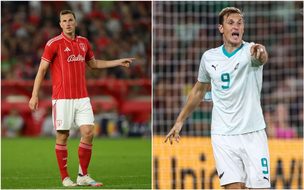 Chris Wood at Nottingham Forest and with the All Whites