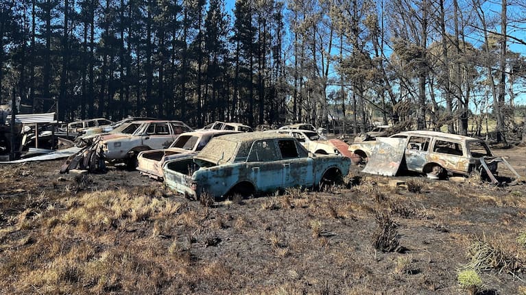 Damage caused by the fire in Southbridge.