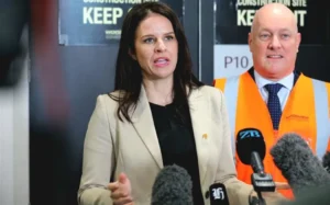 Education Minister Erica Stanford and Prime Minister Christopher Luxon.