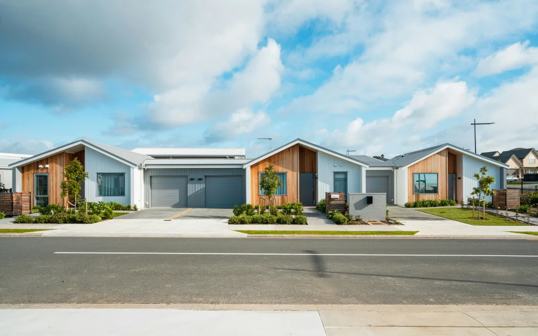 Single-storey townhouses.