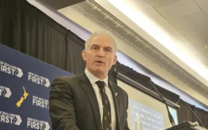 Stuart Nash, a former Labour Party MP speaking at a NZ First conference.