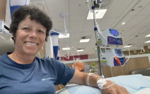 Jo Neep receiving treatment in Australia in the past year.