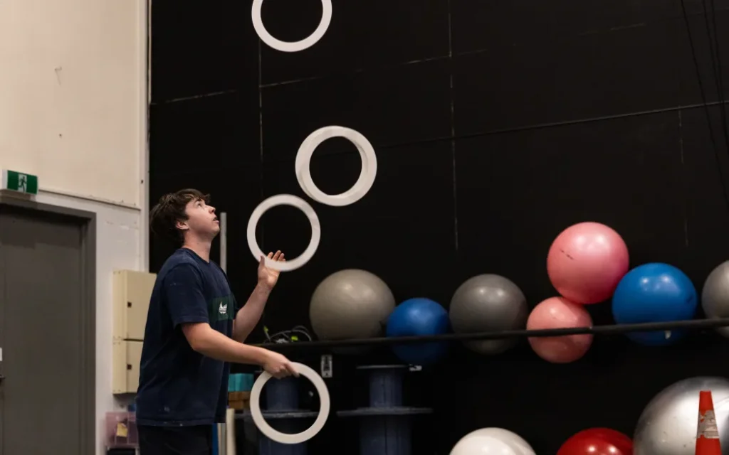 Juggler Owen Dobbyn at the Circus Hub