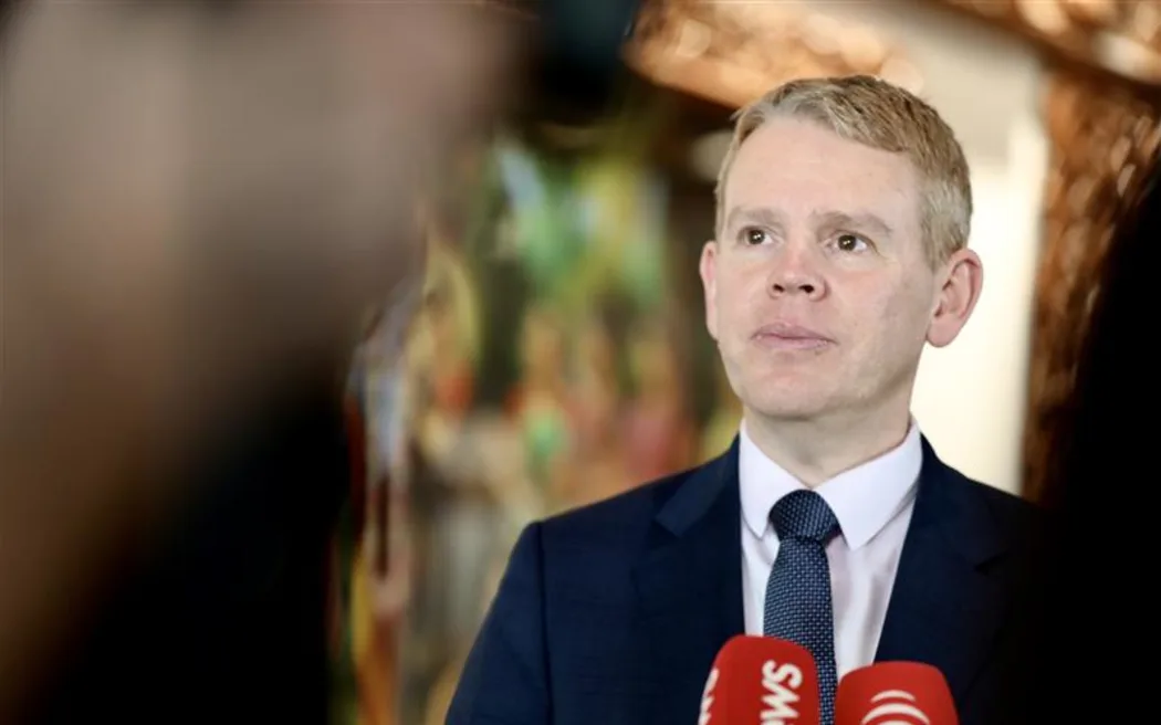 Labour leader Chris Hipkins speaking to media on 15 August, 2025.