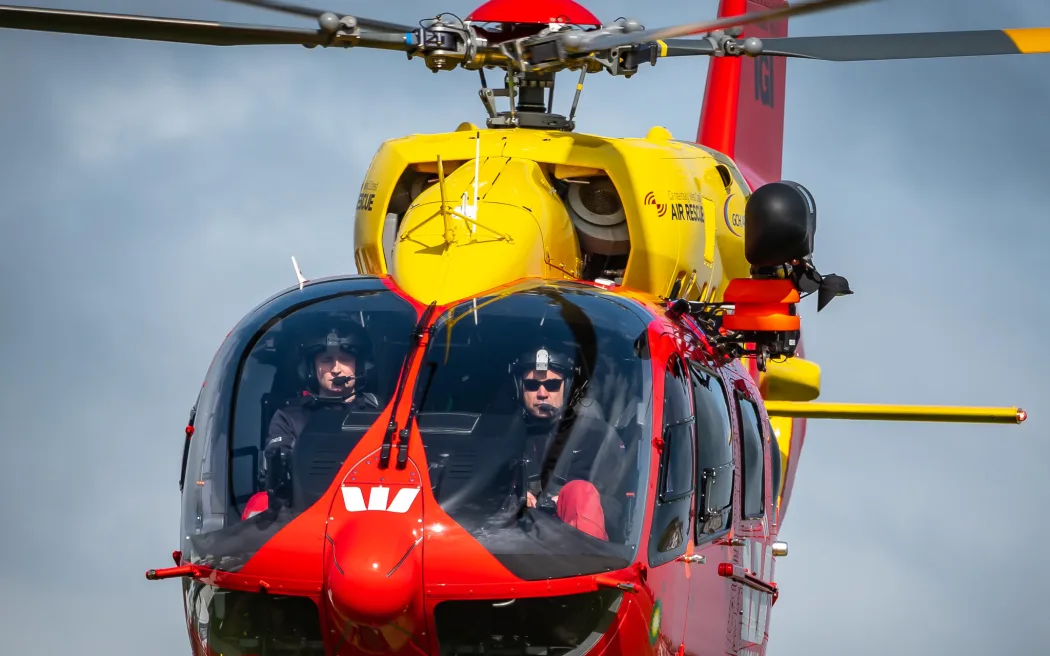 The new H145 of GCH Aviation on the West Coast for the recovery of an unwell man from a commercial fishing boat off the coast from Greymouth. The man was winched from the vessel and flown to Greymouth hospital.