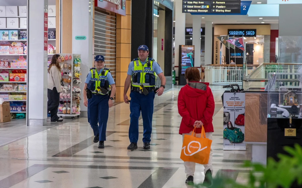 Police patrolling Henderson mall