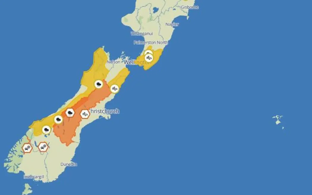 MetService weather watches and warnings on 4 September 2025.