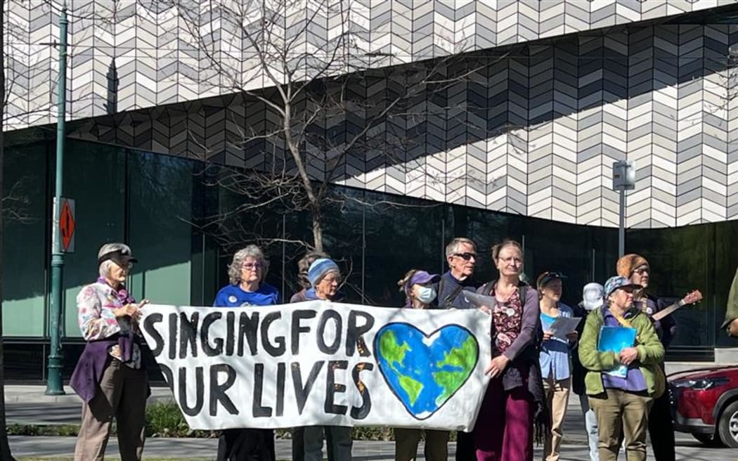 Pay equity protesters in Christchurch.