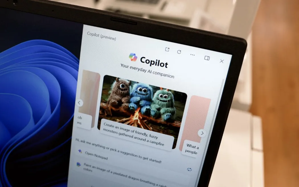 MIAMI, FLORIDA - JUNE 18: A laptop computer with Microsoft Copilot+ installed is on display at the Best Buy store on June 18, 2024 in Miami, Florida. Today, Best Buy began selling Microsoft's new line of AI-centric Copilot+ PCs to customers. The store has the most extensive assortment of Copilot+ PCs in their stores from vendors like Microsoft, Dell, HP, Lenovo, and Samsung. Microsoft Copilot is a generative artificial intelligence chatbot developed by the company. Joe Raedle/Getty Images/AFP (Photo by JOE RAEDLE / GETTY IMAGES NORTH AMERICA / Getty Images via AFP)