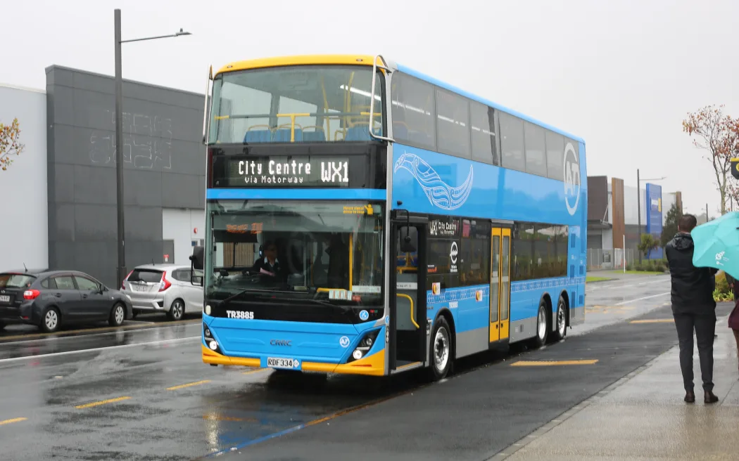 One of Auckland's electric double-decker buses.