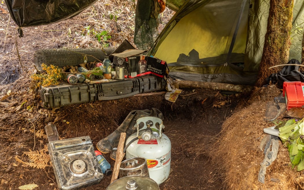 Police provided pictures of the campsite Tom Phillips was living at with his children