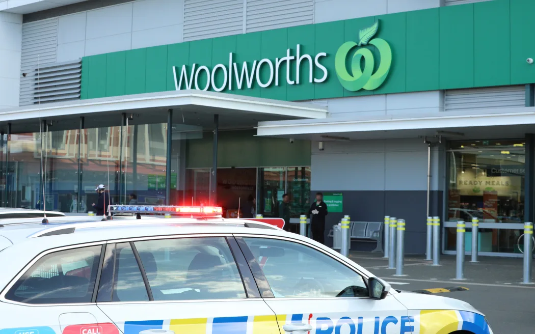 Woolworths Hobsonville where a man was seriously injured and a firearm was discharged on 16 September 2025.