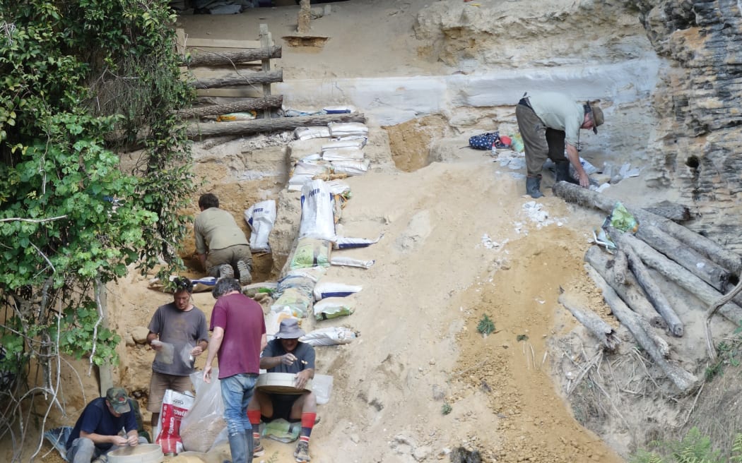 Researchers at work in the Waitomo region.