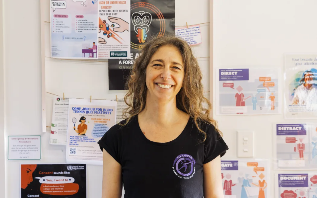 Self defense course instructor Julie Poirier