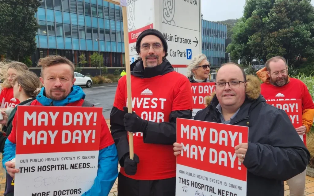 The doctor's strike in Wellington.