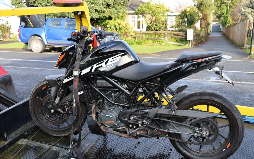 Several motorbikes were seized.