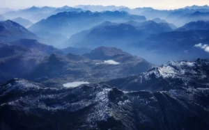 Shot of Fiordland taken during Earth Sciences New Zealand's end of year snowline survey.