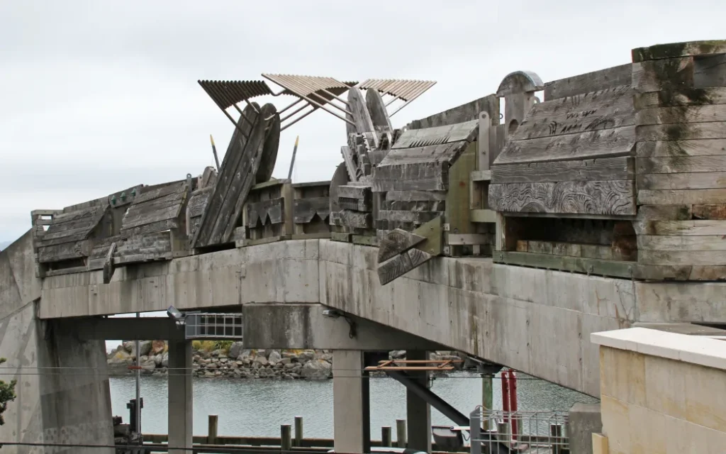 Wellington's City to Sea Bridge, which was built to provide a link between the waterfront and city centre.