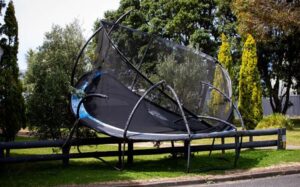 No trampoline was safe from the strong winds that hit Riversdale this week.