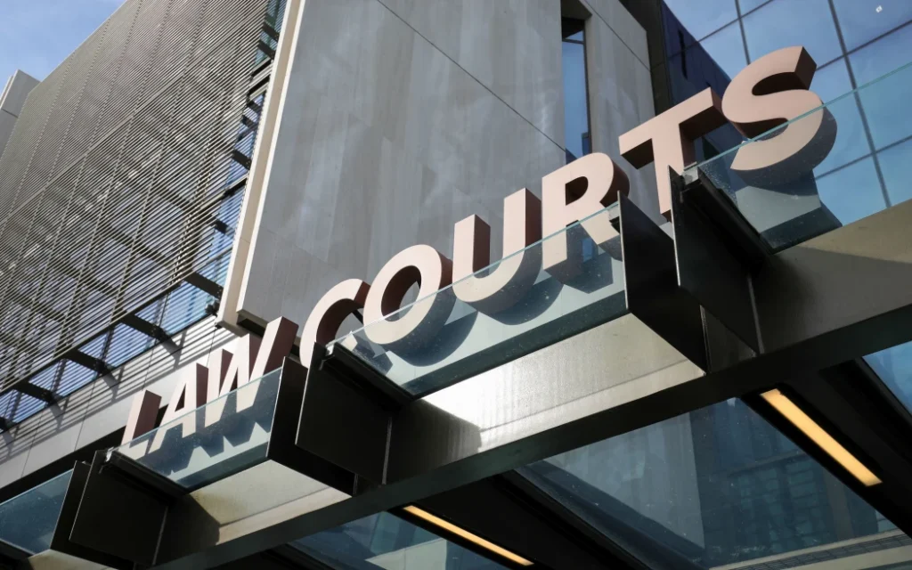 The crown prosecutors leave court after the Tarrant case