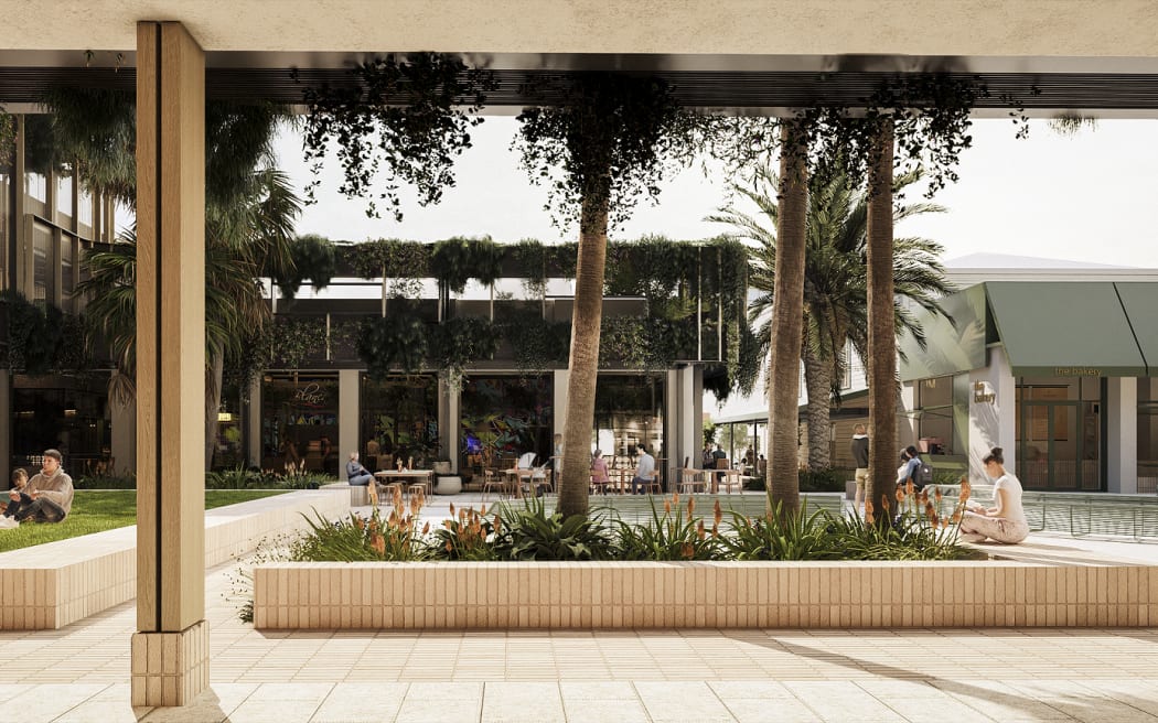 Morrison Square "Hồi Sinh": Trung Tâm Thương Mại Bỏ Hoang Sắp Lột Xác Thành Khu Phức Hợp Sầm Uất 3 Artist impression of the view across the the piazza to Morrison Eatery and Hardy St laneway.