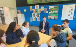Education Minister David Seymour at Raroa Normal Intermediate School.