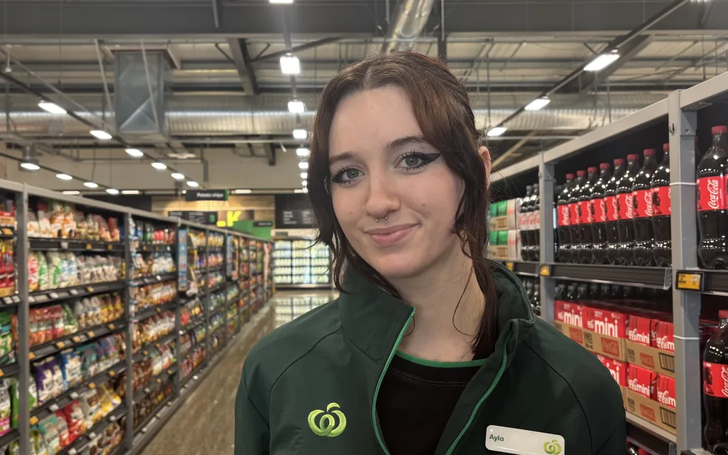 Ayla King is one of 60 new employees at Woolworths Nelson Junction.