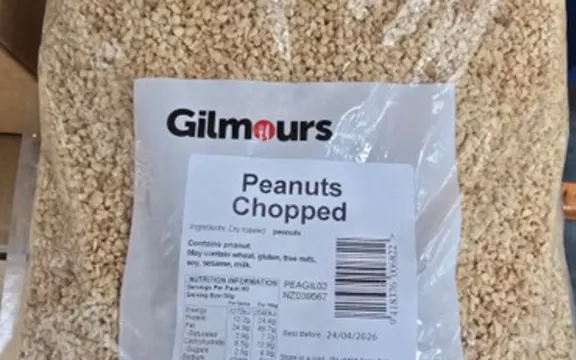 Gilmours branded chopped peanuts.
