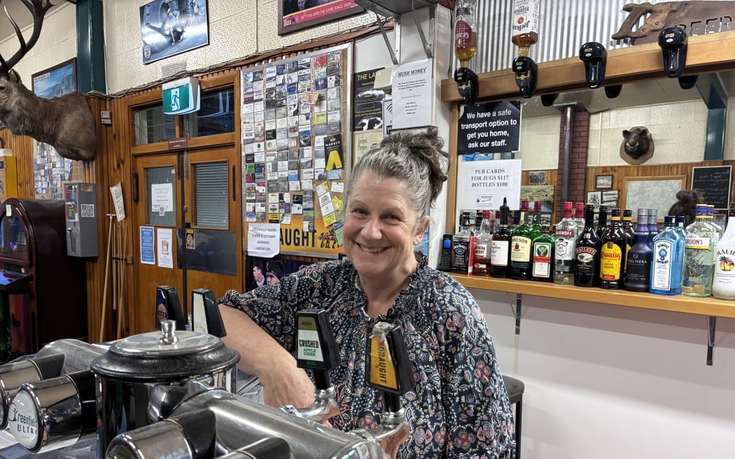 Greenfield Tavern owner Karen Mills.