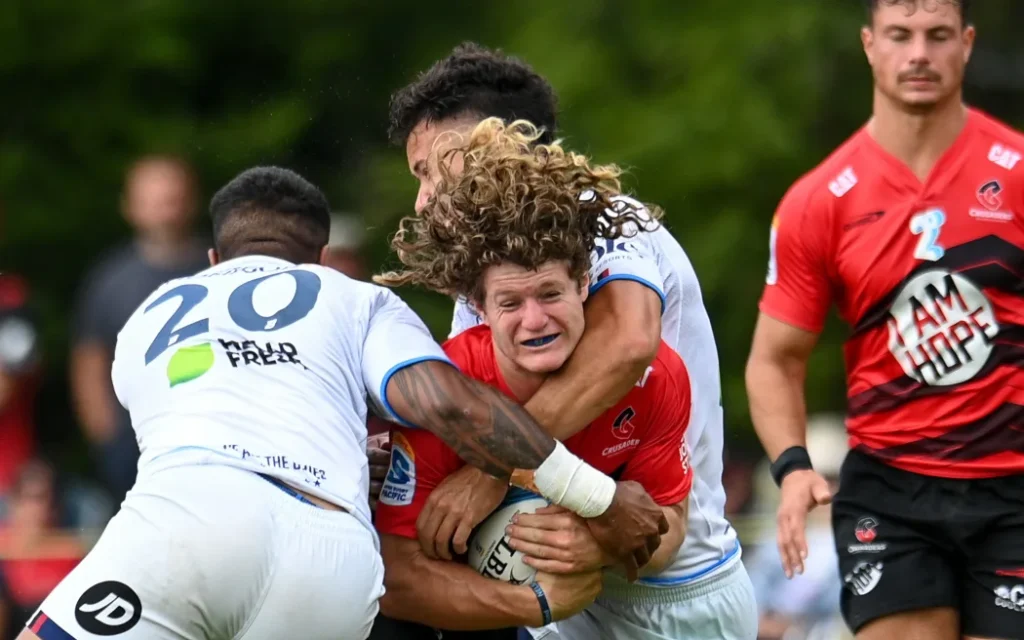 Sao trẻ bóng bầu dục Harry Inch đầu quân cho Warriors 1 Harry Inch of the Crusaders during the Super Rugby pre-season rugby match, Crusaders Vs Blues , at the Kirwee Rugby Club, Kirwee, New Zealand, 31st January 2025.