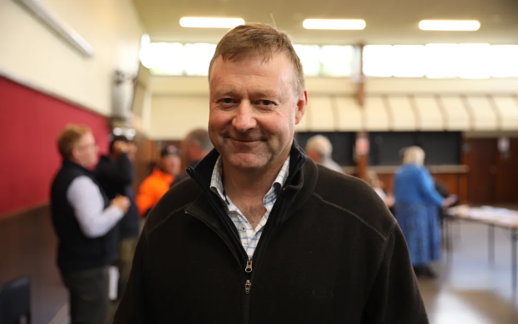 Minister for Rural Communities Mark Patterson at Simpson Park hall in Lawrence - October 29 2025