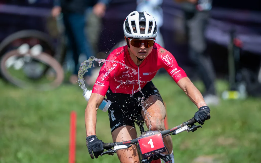 New Zealand mountain bike rider Samara (Sammie) Maxwell, riding for Decathlon Ford Racing Team, 2025.