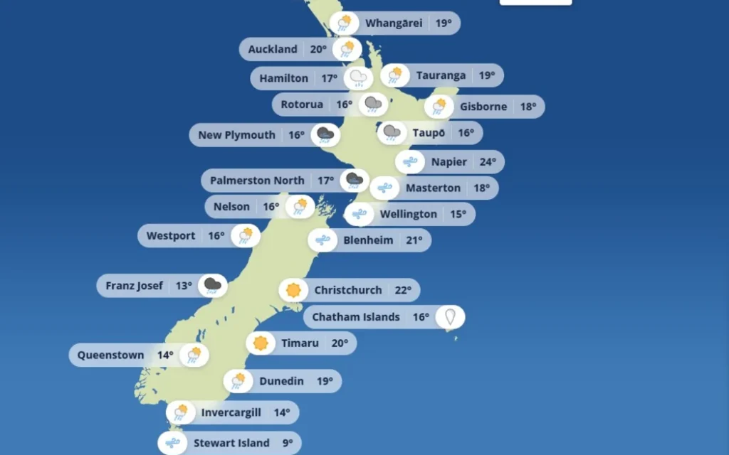 MetService has alerted several heavy rain and strong wind watches across the country for Sunday and Monday.