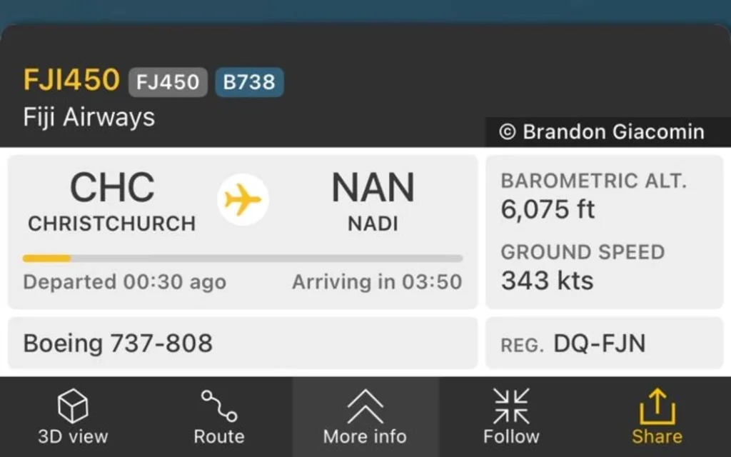 A flight heading to Fiji was forced to return to Christchurch after reporting an issue shortly after take off.