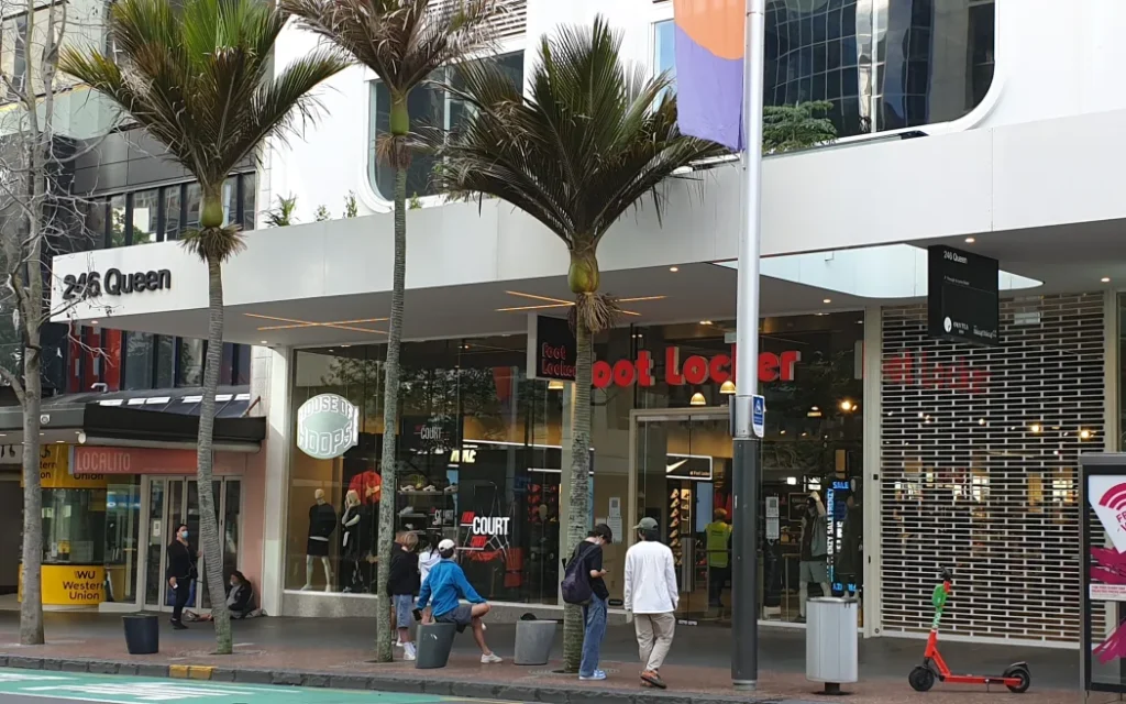 Tâm lý kinh doanh chạm đáy kỷ lục, doanh nghiệp bi quan về triển vọng 1 Young people waiting for Foot Locker Queen Street to open.