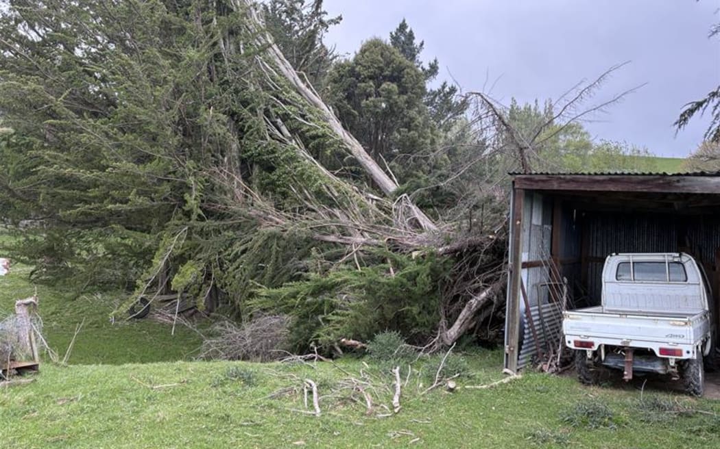 Storm damage in Clutha's rural Kakapuaka,