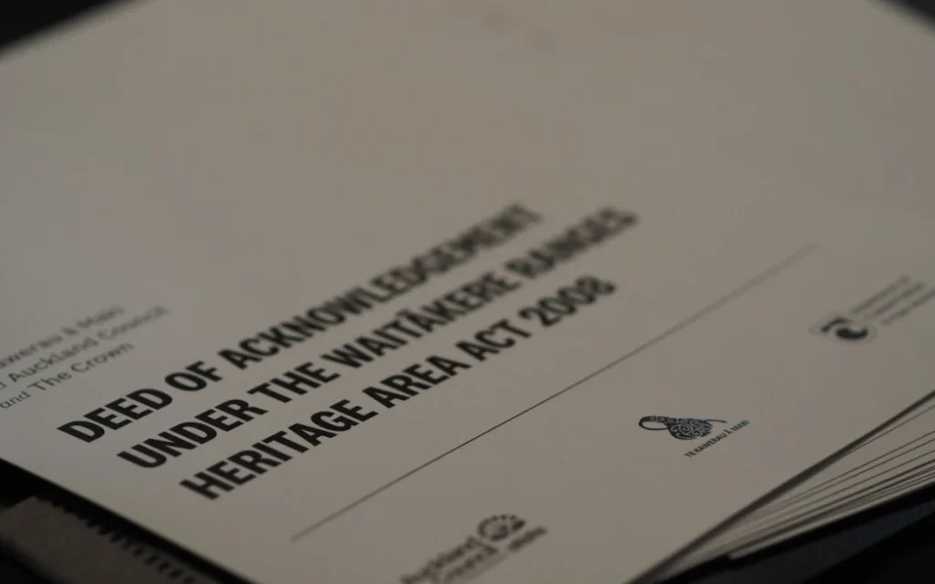 the deed of acknowledgement was signed o Waitākere Ranges: Thỏa thuận lịch sử củng cố quan hệ đối tác bảo tồn