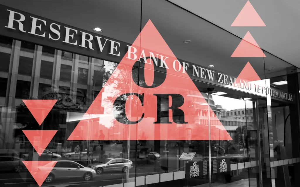 Ngân hàng Dự trữ New Zealand định đoạt lãi suất OCR thế nào? 1 Reserve Bank of New Zealand office and OCR text